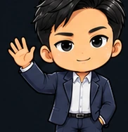 James's cartoon mascot waving hello.